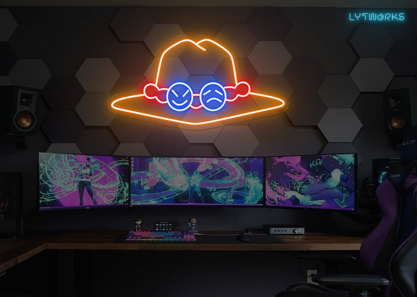 One Piece Ace's Hat Neon