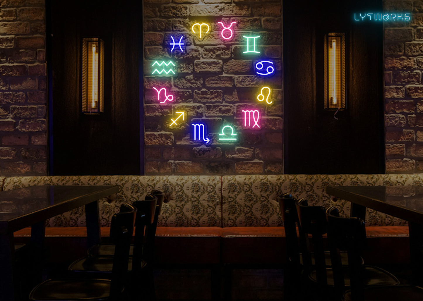 Neon Zodiac Signs
