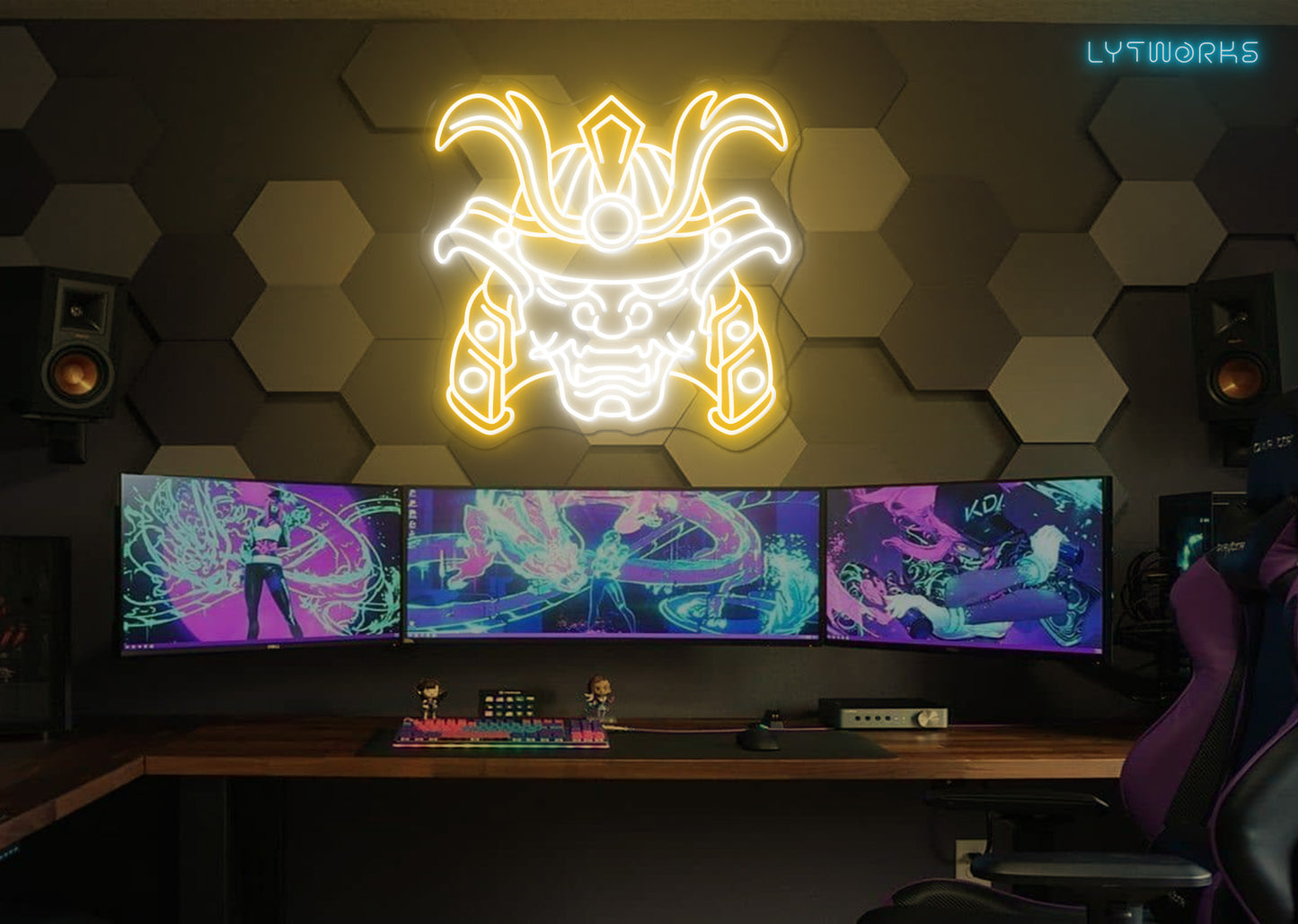 Samurai Hannya Neon
