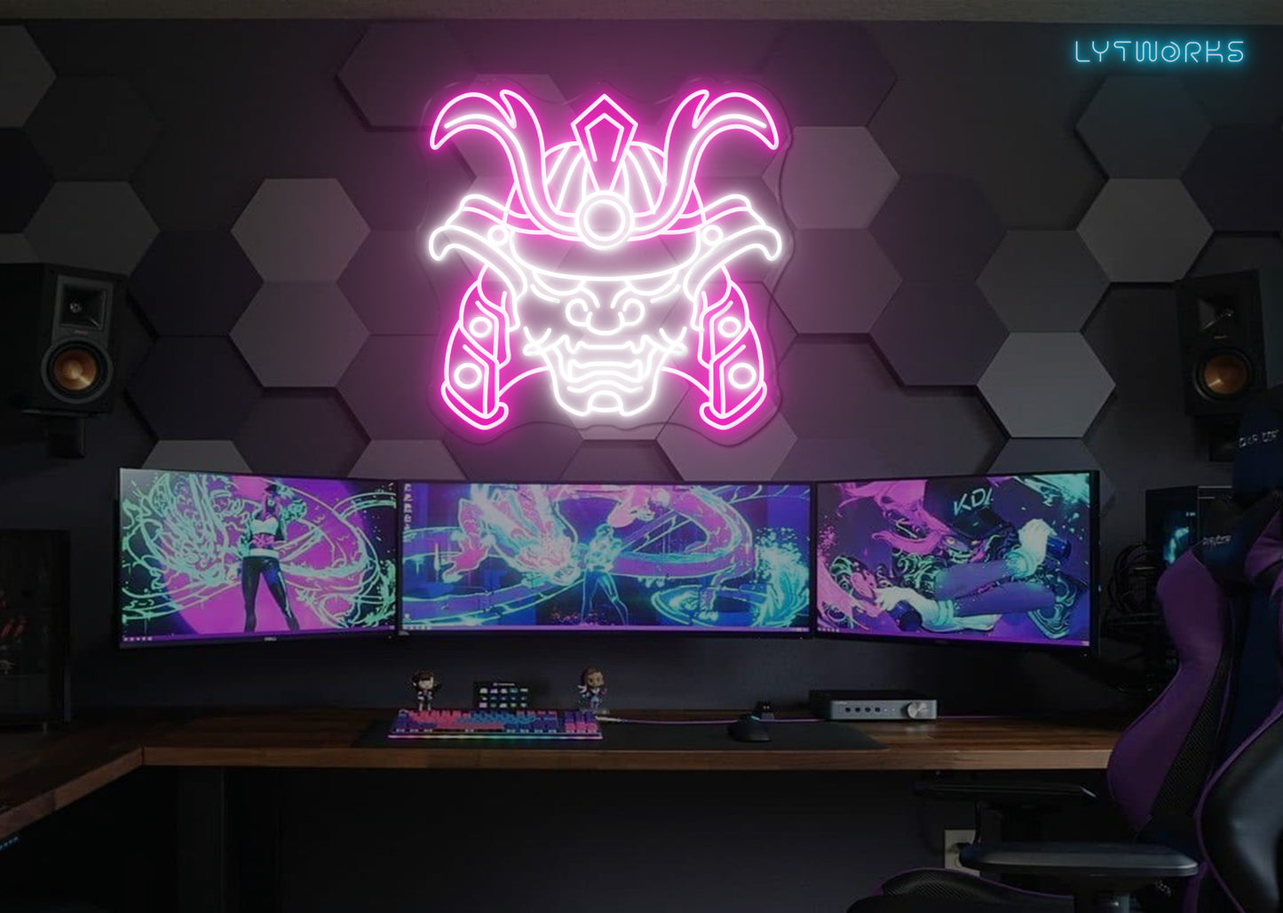 Samurai Hannya Neon