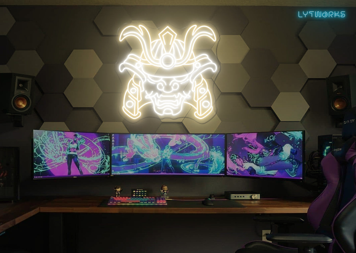Samurai Hannya Neon