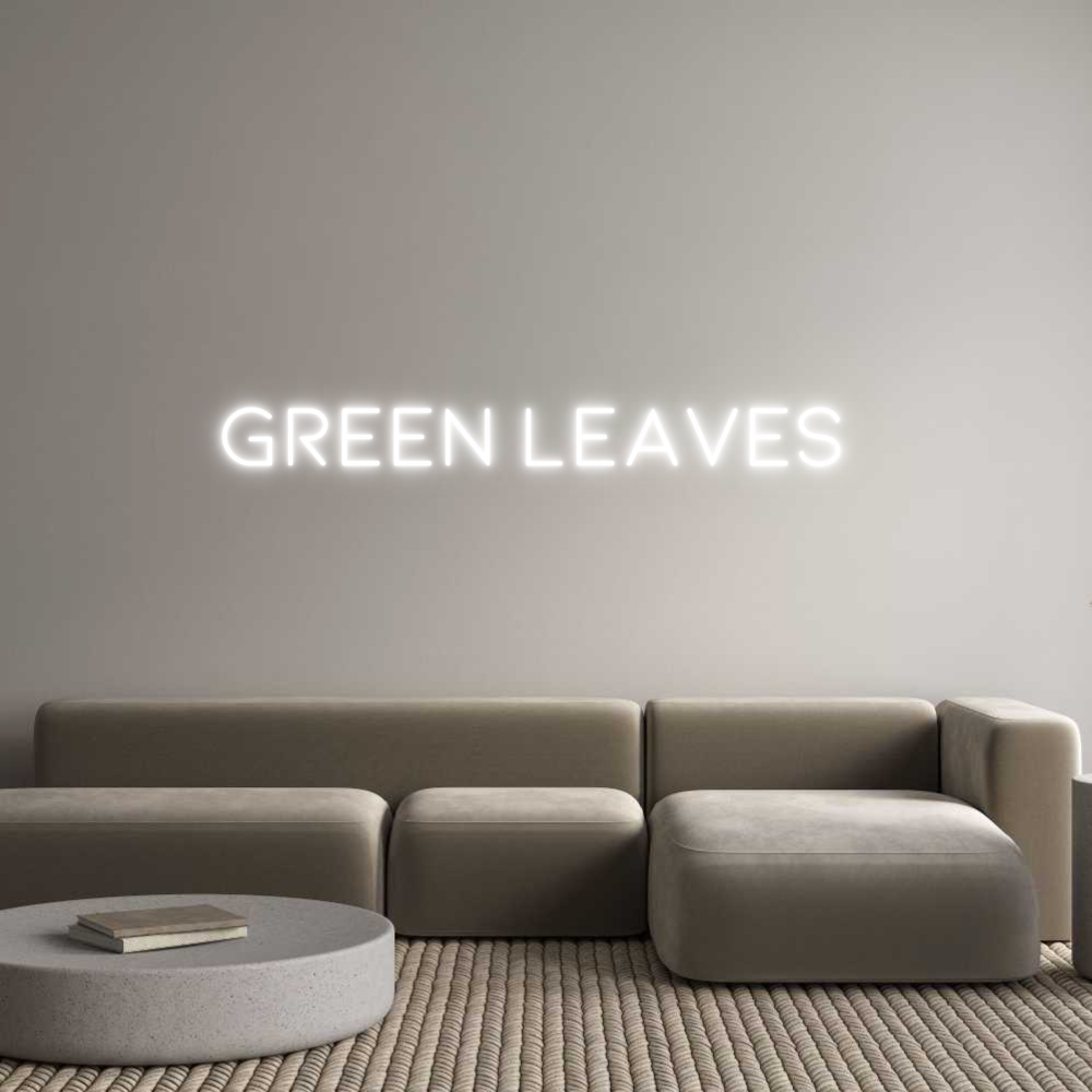 Custom Neon: Green leaves