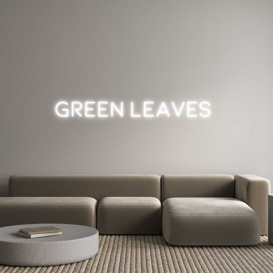 Custom Neon: Green leaves