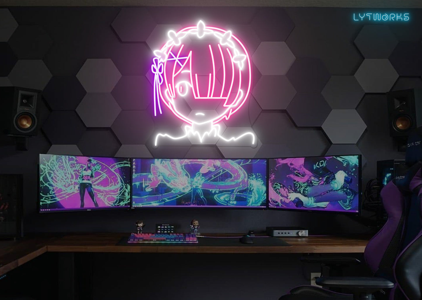 Re:Zero Rem/Ram Neon