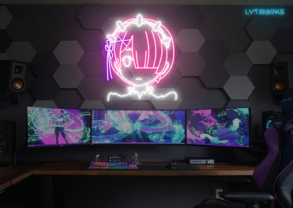 Re:Zero Rem/Ram Neon