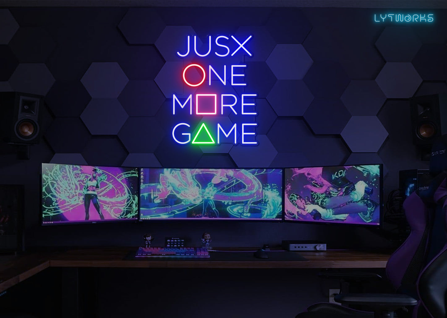 Neon "Just One More Game"