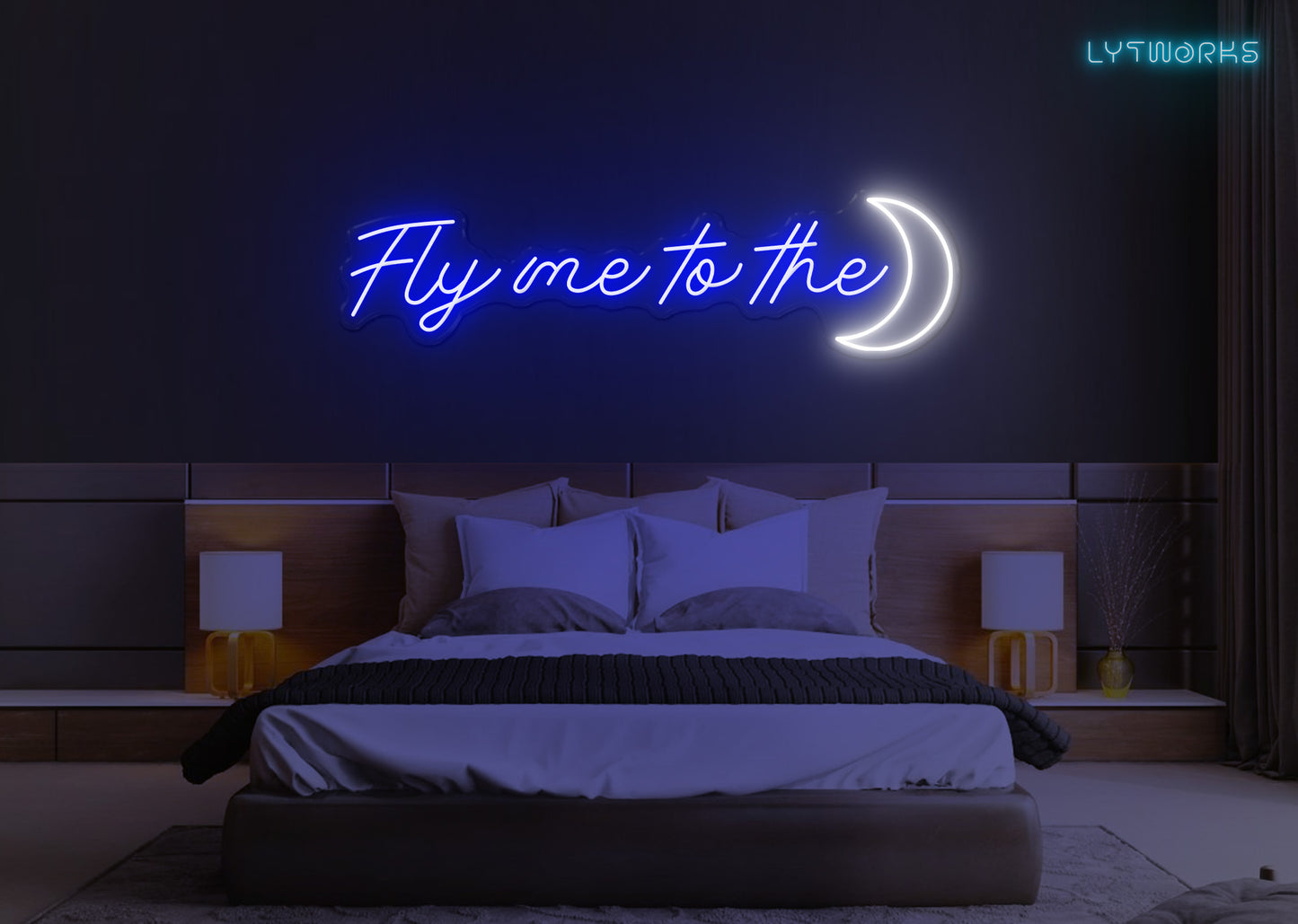 Neon "Fly me to the Moon"