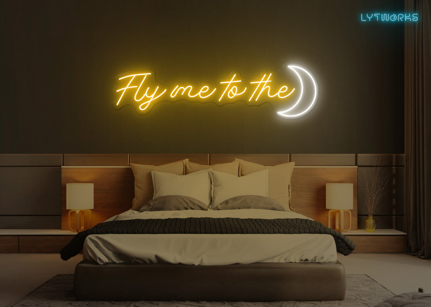 Neon "Fly me to the Moon"