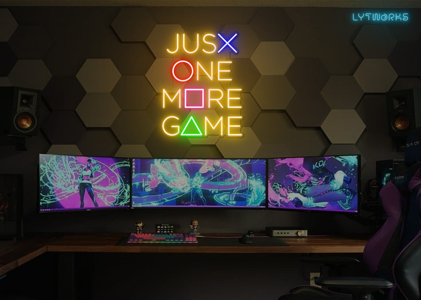 Neon "Just One More Game"