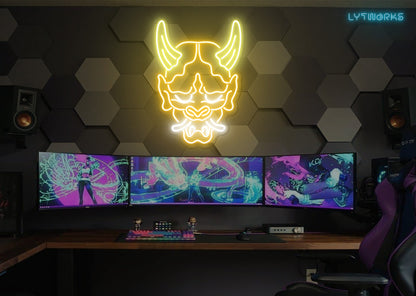 Neon Oni Mask