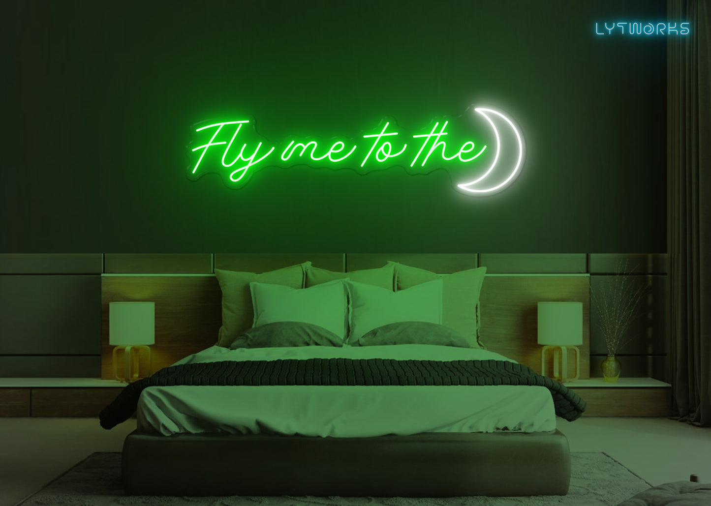Neon "Fly me to the Moon"
