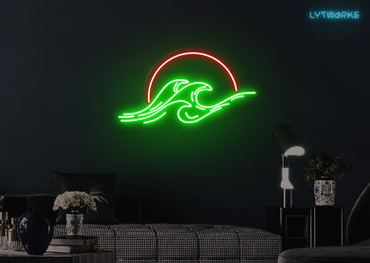 Sunsets and Waves Neon