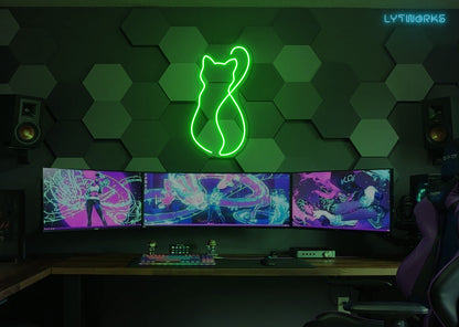Cat Silhouette Neon