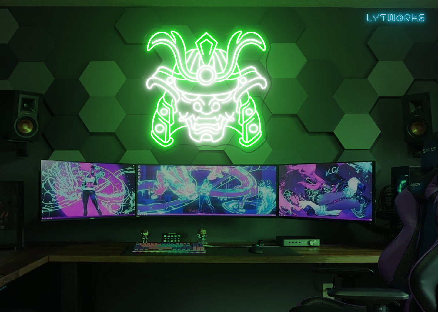 Samurai Hannya Neon