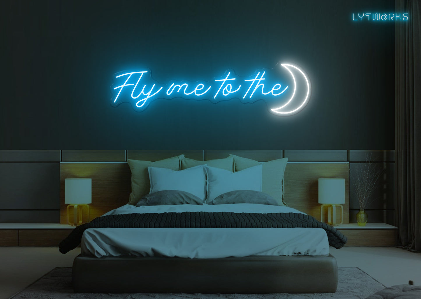 Neon "Fly me to the Moon"