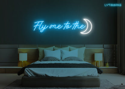 Neon "Fly me to the Moon"