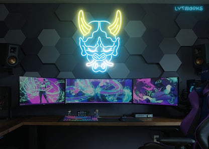 Neon Oni Mask
