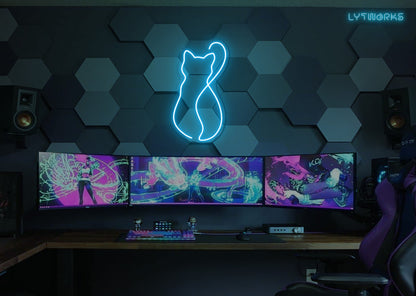 Cat Silhouette Neon
