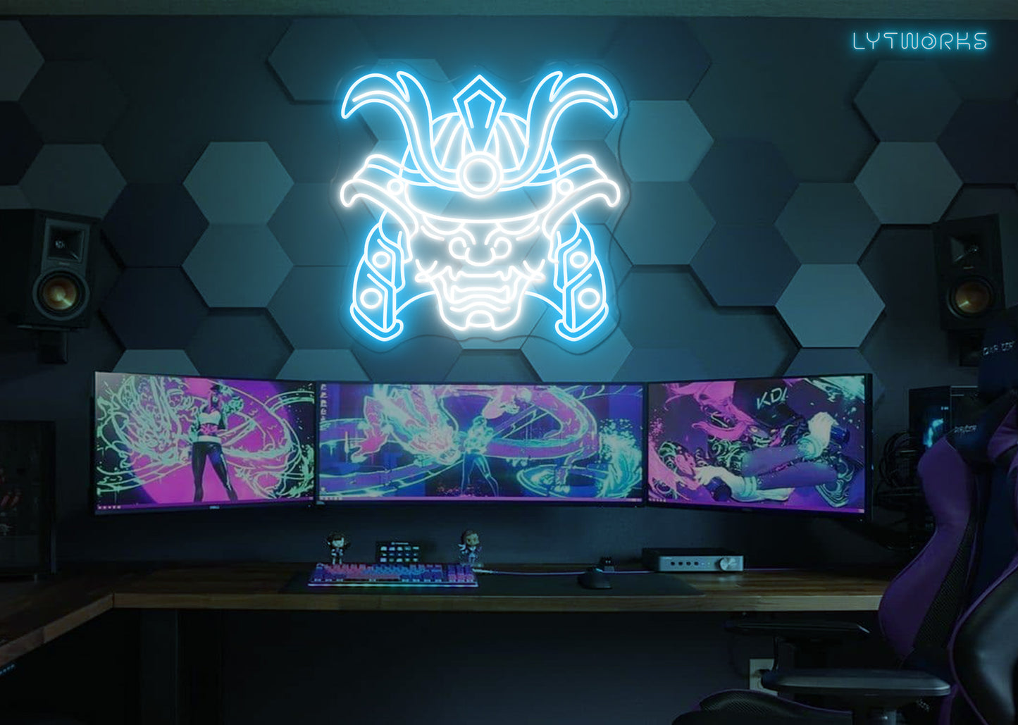 Samurai Hannya Neon