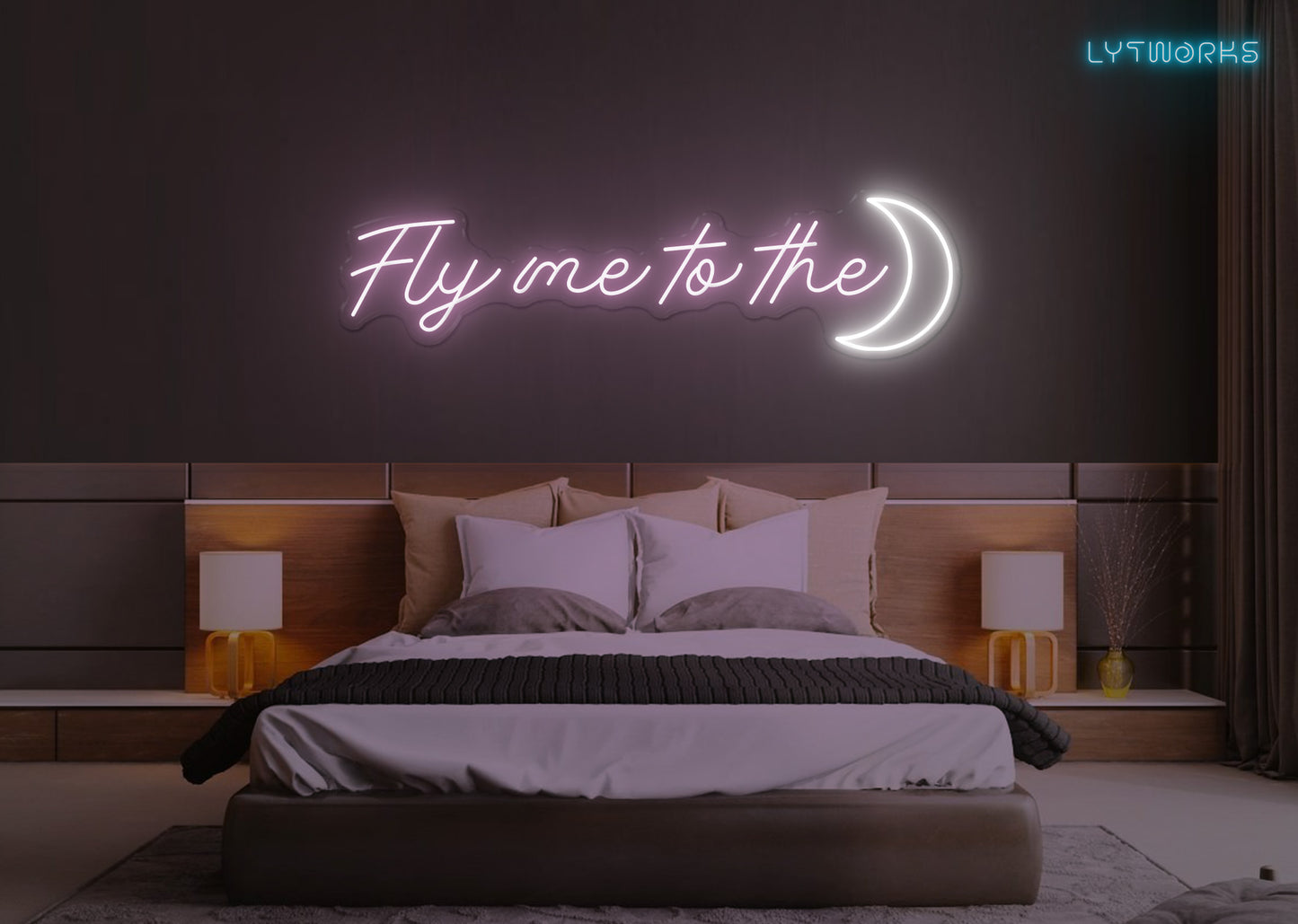 Neon "Fly me to the Moon"