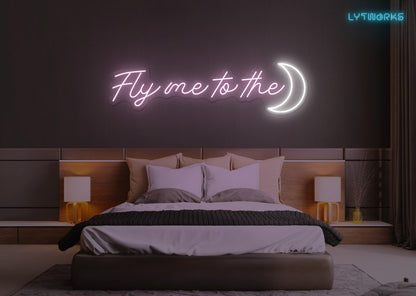 Neon "Fly me to the Moon"