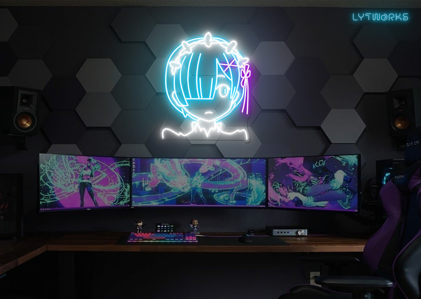 Re:Zero Rem/Ram Neon