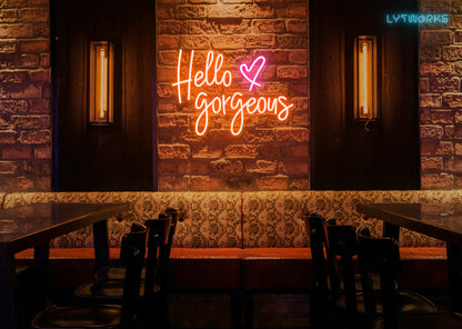 Neon "Hello Gorgeous"