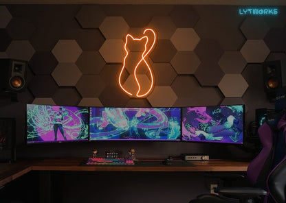Cat Silhouette Neon
