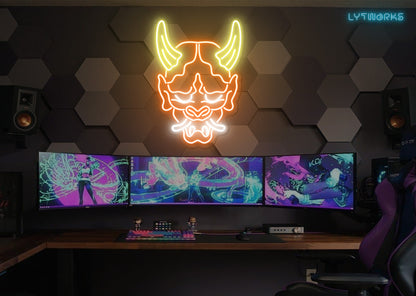 Neon Oni Mask