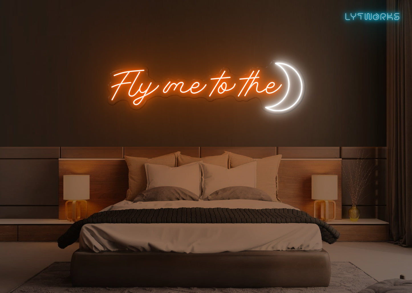 Neon "Fly me to the Moon"