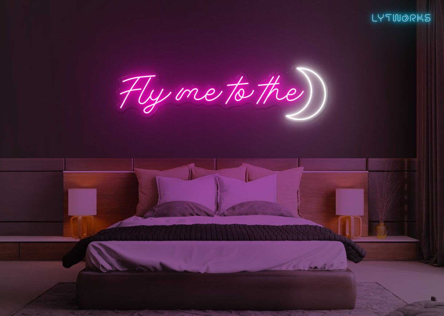 Neon "Fly me to the Moon"