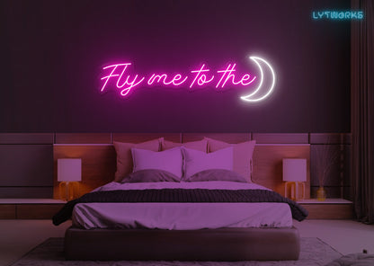 Neon "Fly me to the Moon"