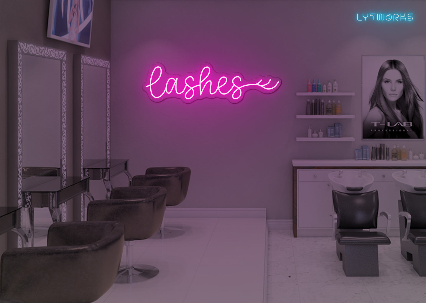 Neon Lashes Sign