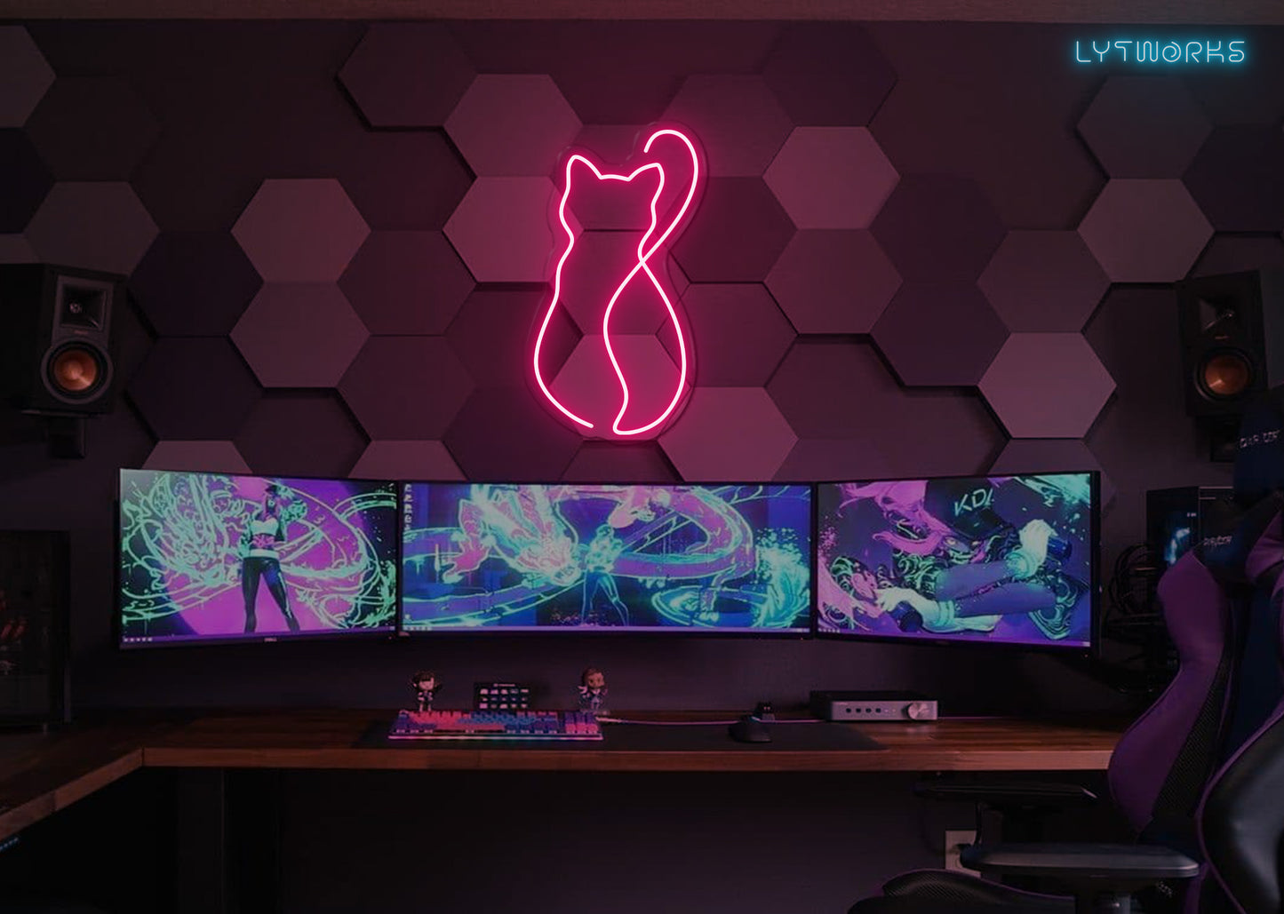Cat Silhouette Neon