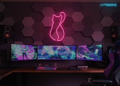 Cat Silhouette Neon