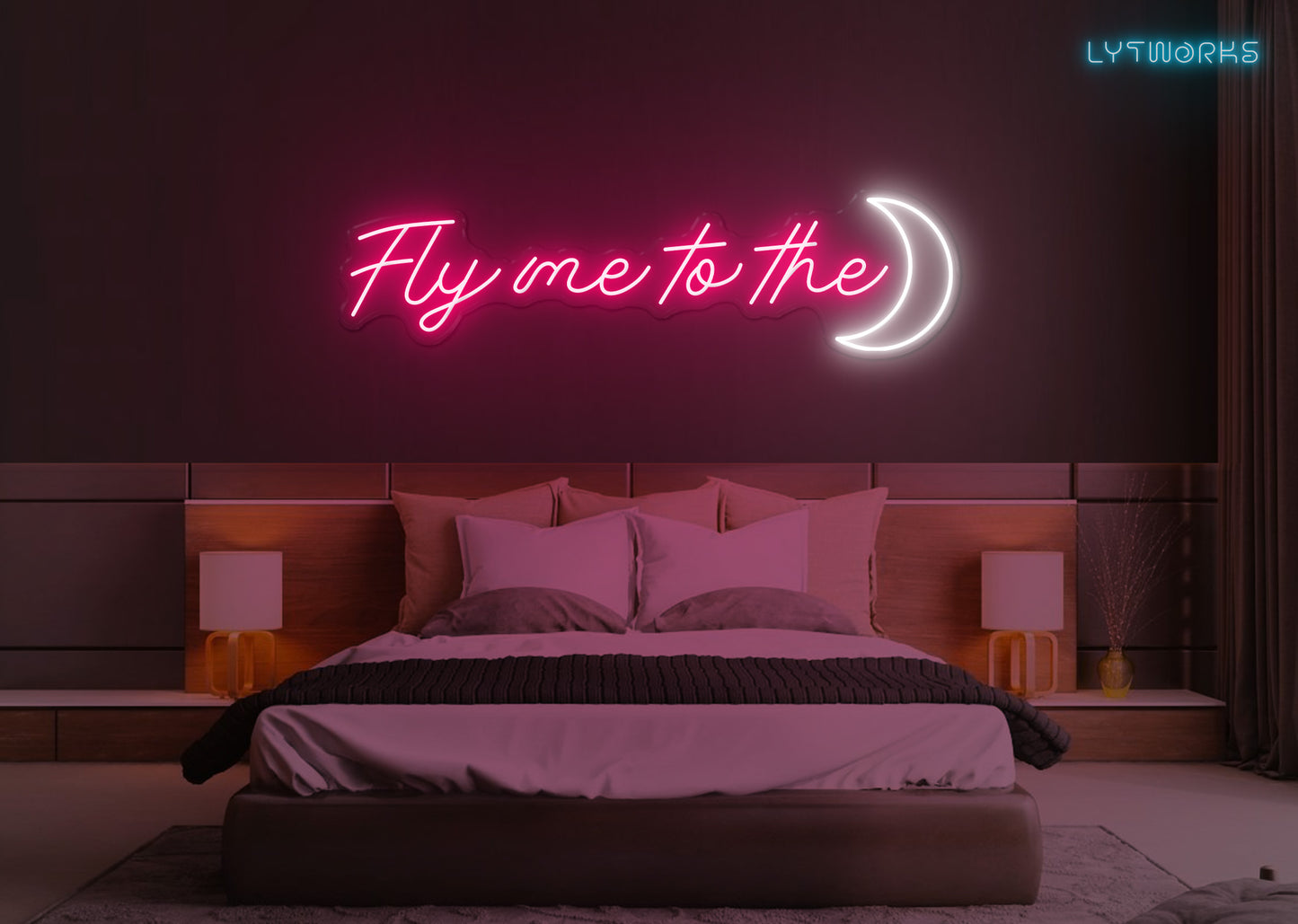 Neon "Fly me to the Moon"