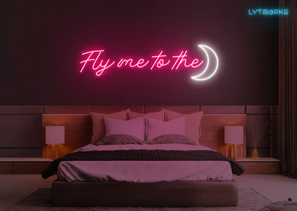 Neon "Fly me to the Moon"