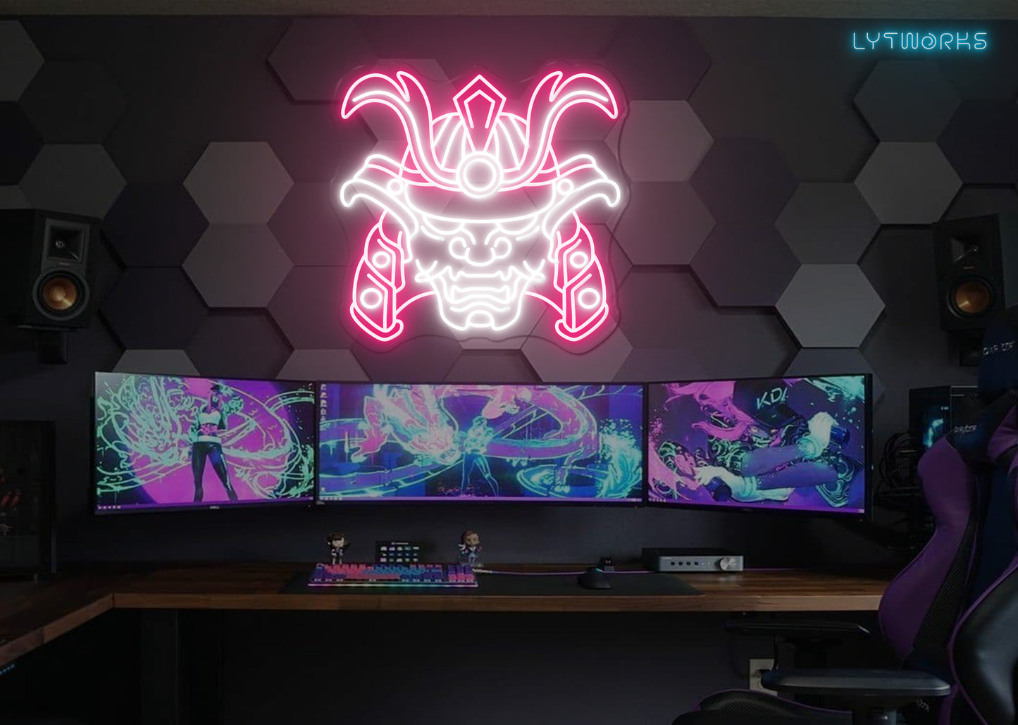 Samurai Hannya Neon