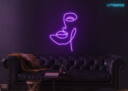 Neon Face Art
