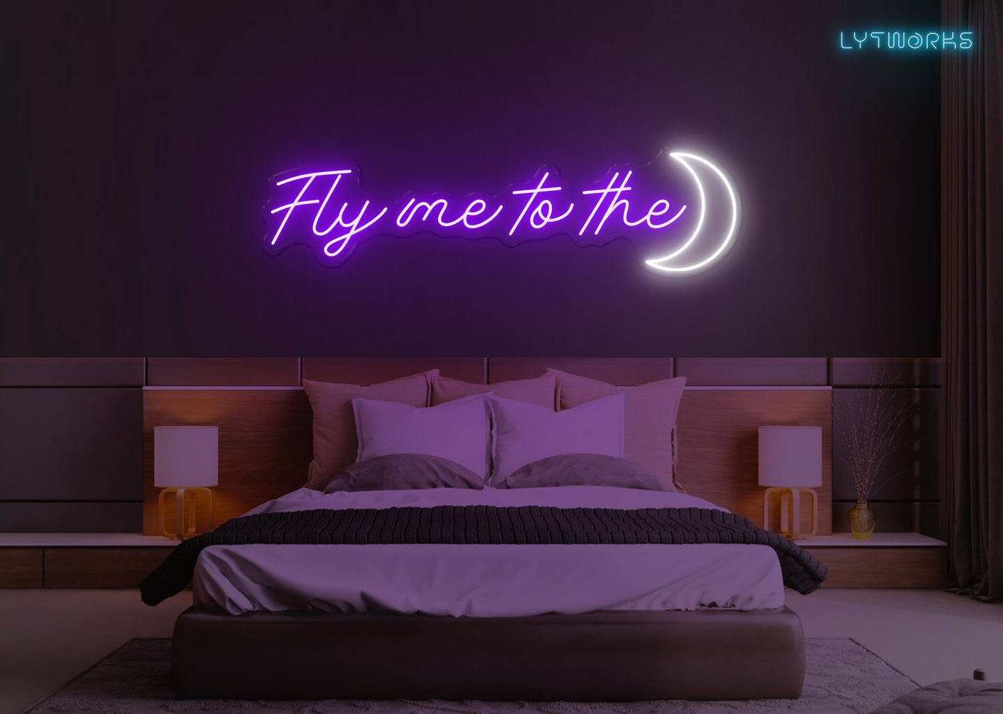 Neon "Fly me to the Moon"