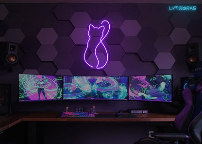 Cat Silhouette Neon