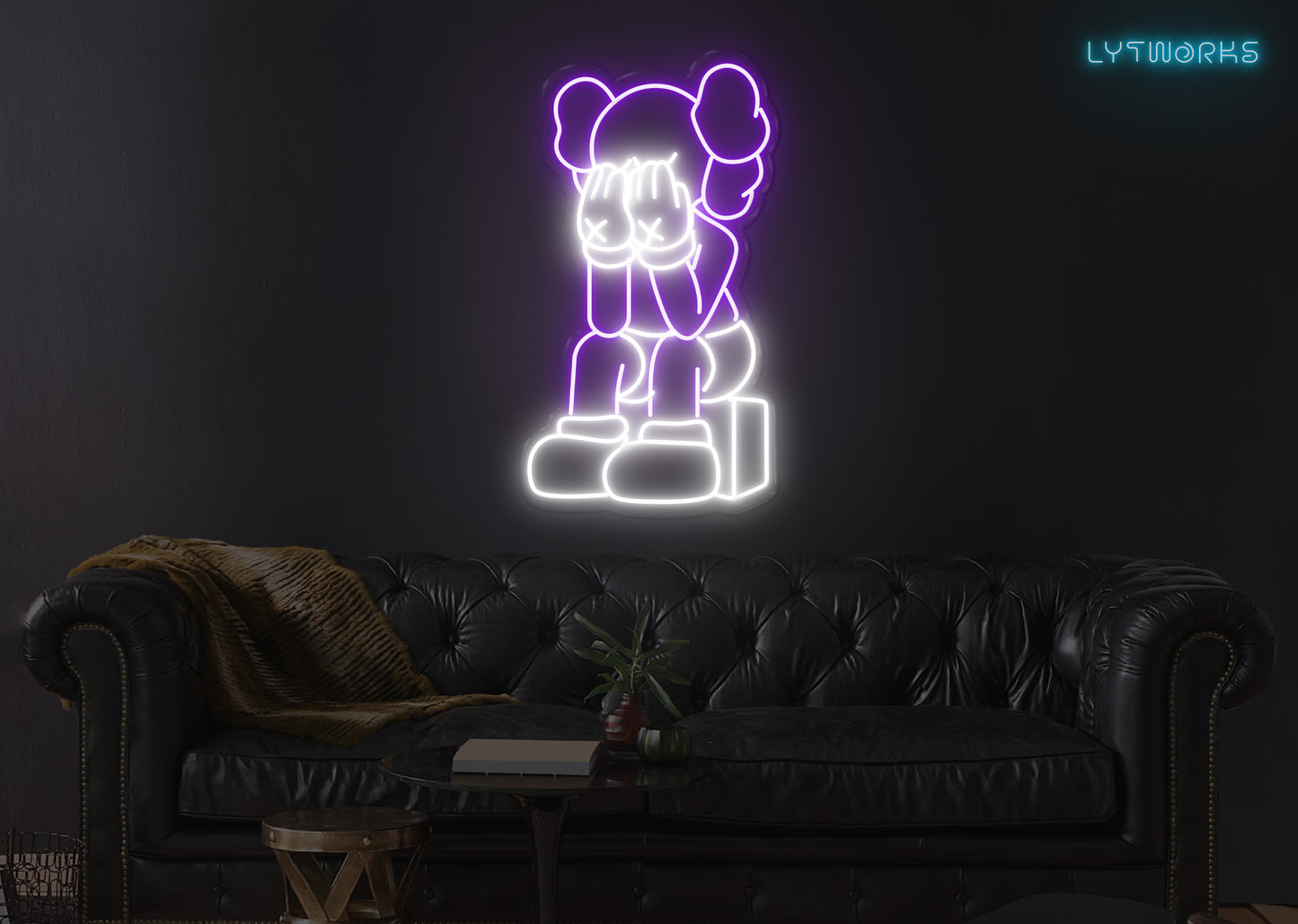 Neon KAWS "PASSING THROUGH"