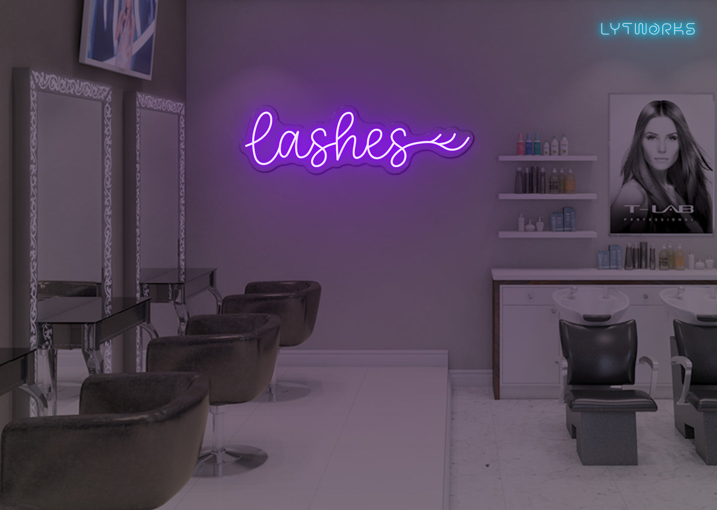 Neon Lashes Sign