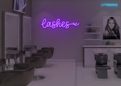 Neon Lashes Sign