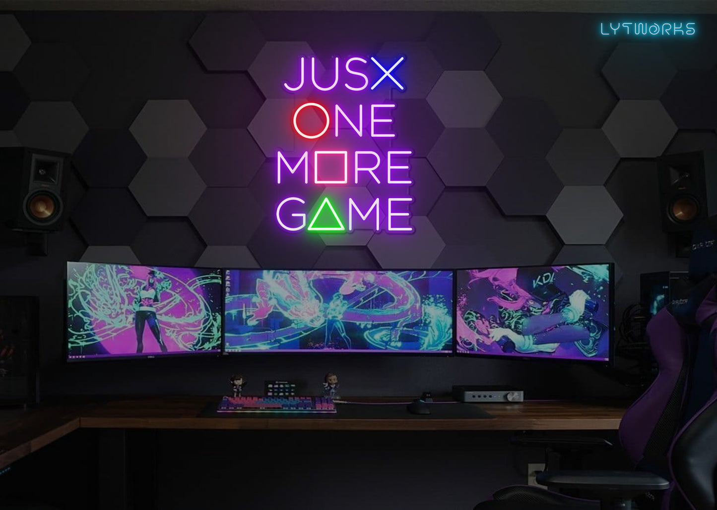 Neon "Just One More Game"