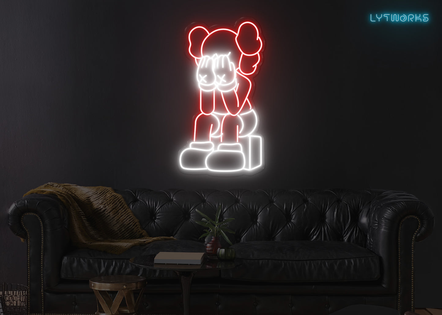 Neon KAWS "PASSING THROUGH"