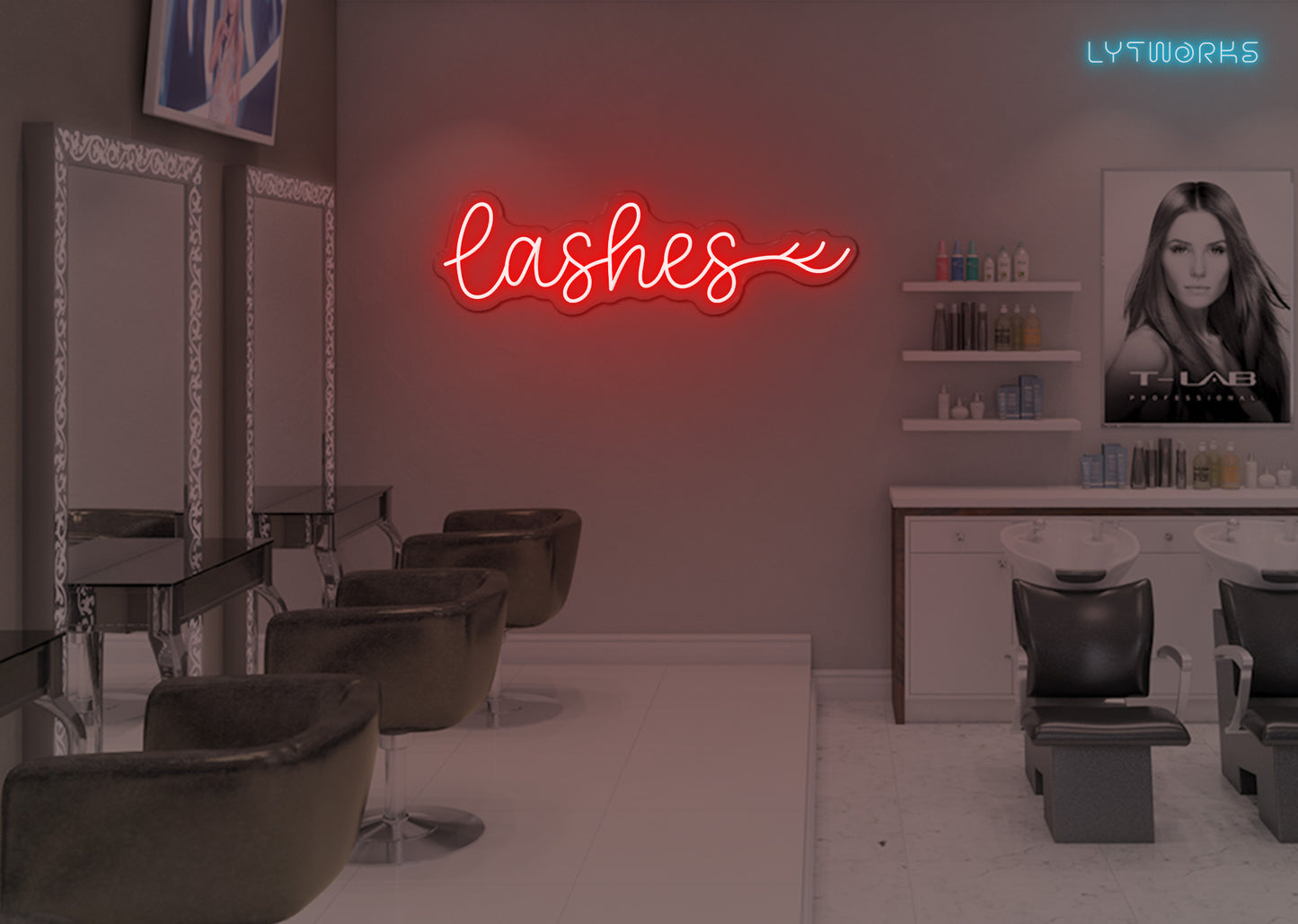 Neon Lashes Sign