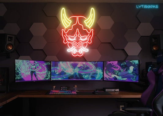 Neon Oni Mask
