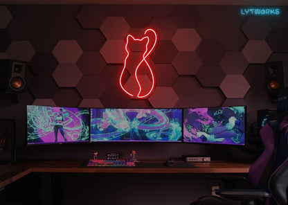Cat Silhouette Neon
