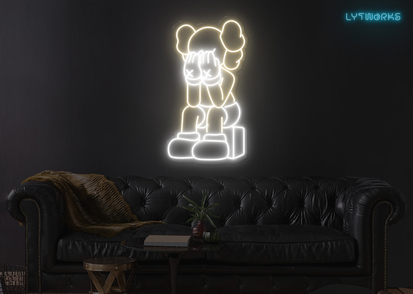 Neon KAWS "PASSING THROUGH"